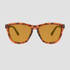 All In Motion Women's Tortoise Print Surf Sunglasses With Mirrored Polarized Lenses - All In