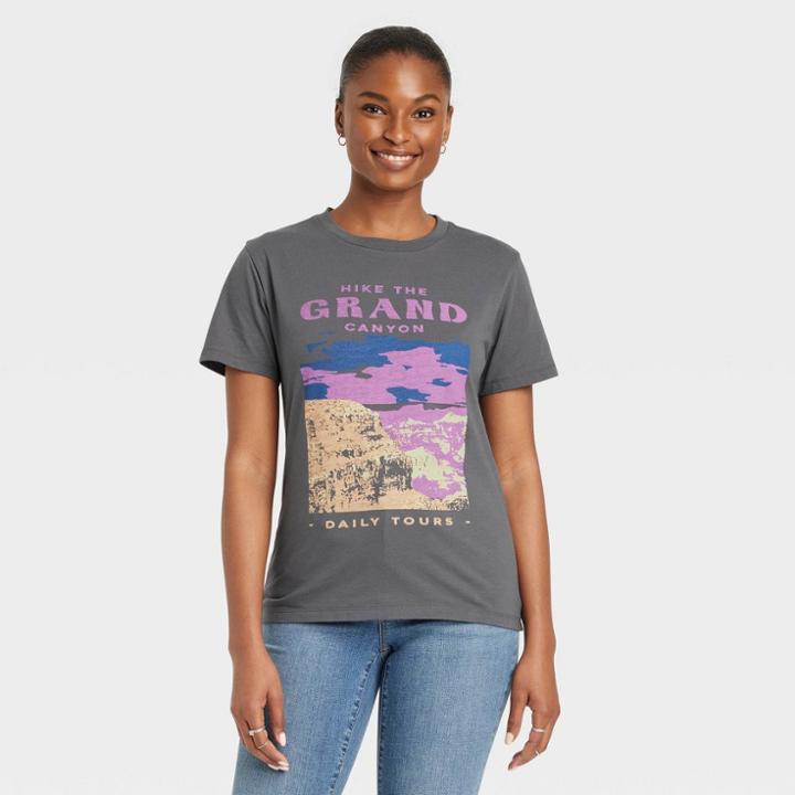 Grayson Threads Women's Grand Canyon Short Sleeve Graphic T-shirt - Gray