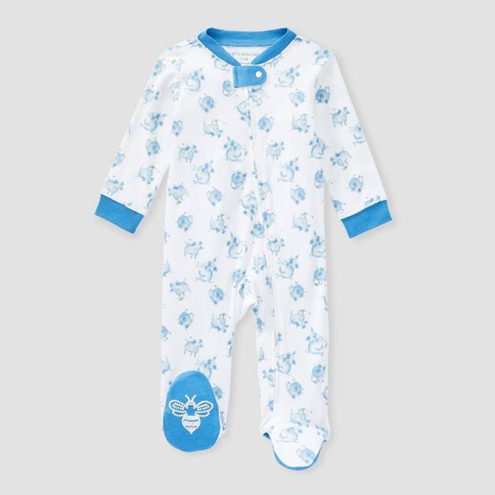 Burt's Bees Baby Boys' Oink Oink Sleep N' Play - Aqua Blue Newborn