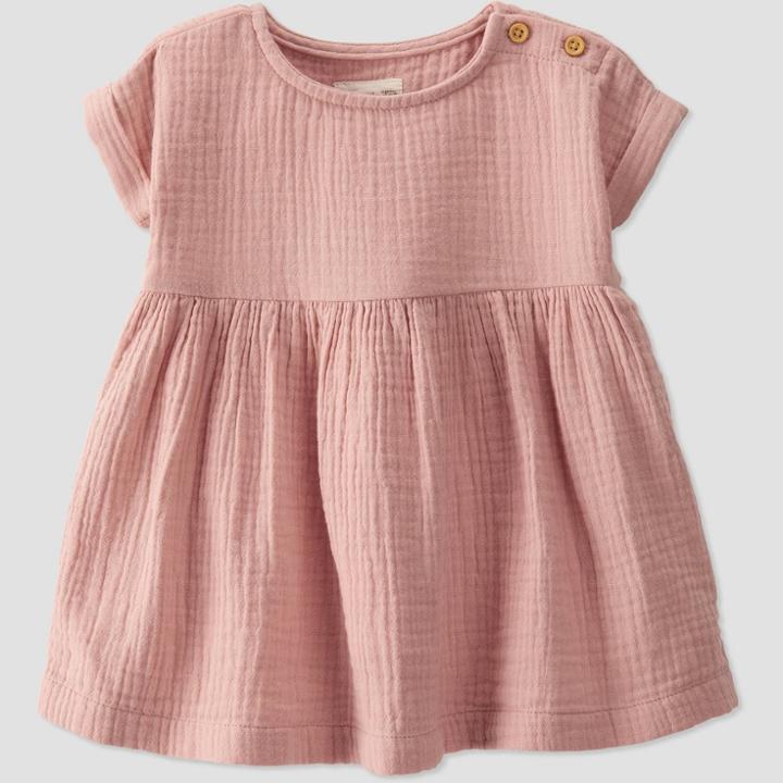 Baby Girls' Rose Dress - Little Planet By Carter's Pink Newborn