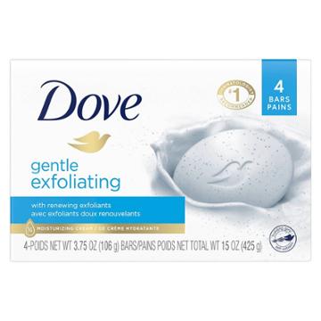 Dove Beauty Dove Gentle Exfoliating Beauty Bar Soap - 4pk