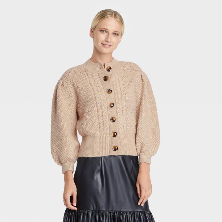 Women's Cardigan - Who What Wear Heathered Cream