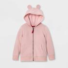Toddler Fleece Zip-up Hoodie - Cat & Jack Pink 12m, Toddler Unisex