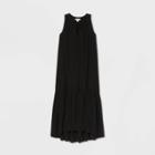 Women's Sleeveless Pleated Dress - Prologue Black