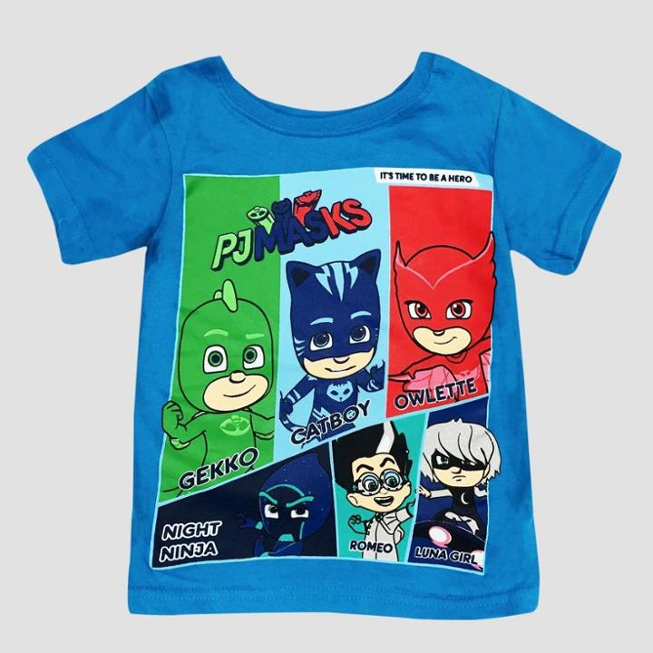 Toddler Boys' Pj Masks Short Sleeve T-shirt - Blue