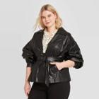 Women's Plus Size Long Sleeve Belted Blazer - Who What Wear Black 1x, Women's,