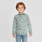 Toddler Boys' Brushed Jersey Knit Long Sleeve T-shirt - Cat & Jack Green