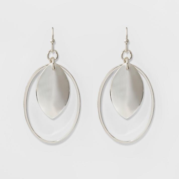 Oval Wire Teardrop Earrings - A New Day