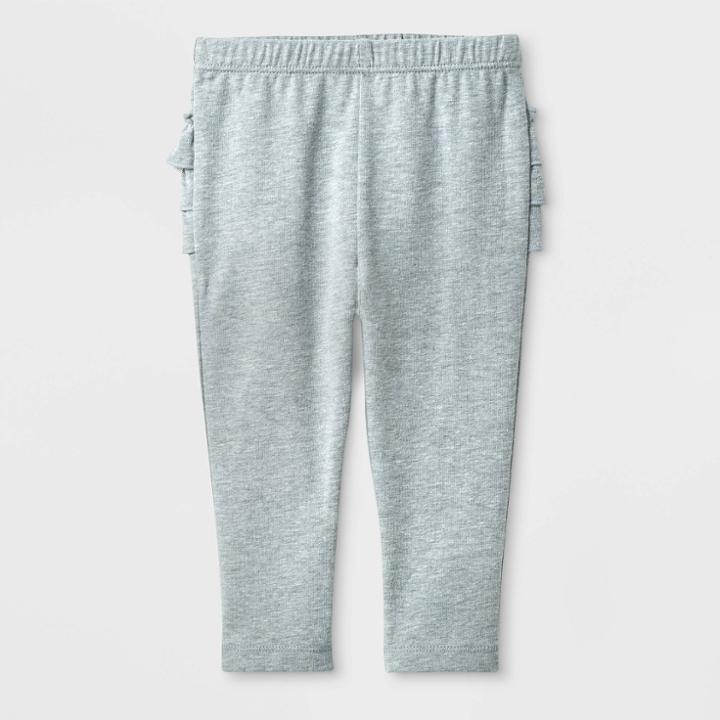 Baby Girls' Ruffle Leggings - Cat & Jack Gray Newborn, Girl's