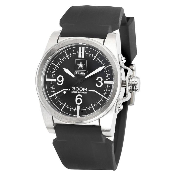 Men's' Wrist Armor U.s. Army C1 Swiss Quartz Watch - Black,