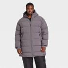 Men's Big & Tall Mid-length Puffer Jacket - All In Motion Gray