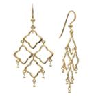 Distributed By Target Women's Sterling Silver Drop Kite Earrings In 14k Gold - Yellow (40mm), Size: Small, Gold/silver/yellow