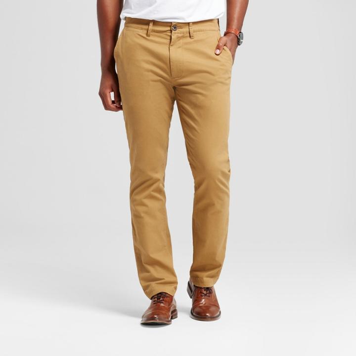 Men's Athletic Fit Hennepin Chino Pants - Goodfellow & Co Light Brown