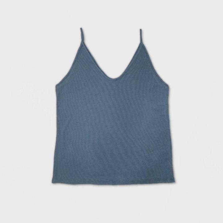 Women's Plus Size Ribbed Tank Top - Universal Thread Blue 2x, Women's,