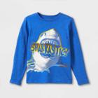 Boys' 'sharkastic' Graphic Long Sleeve T-shirt - Cat & Jack Cobalt Blue