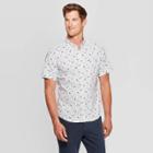 Men's Lizard Print Slim Fit Poplin Button-down Shirt - Goodfellow & Co Beige S, Men's,