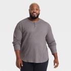 Men's Big & Tall Waffle-knit Long Sleeve T-shirt - All In Motion Gray