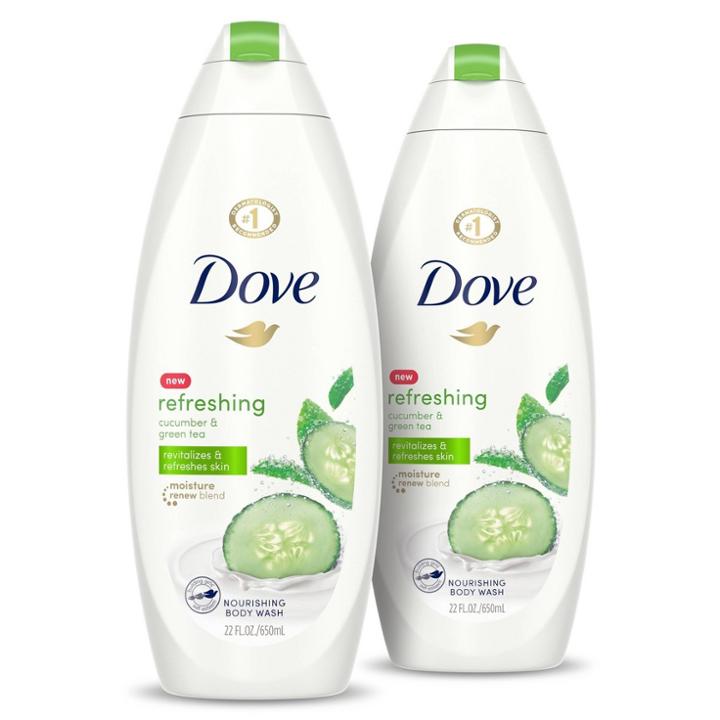 Dove Beauty Dove Go Fresh Cucumber & Green Tea Body Wash Twin Pack