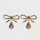 Sugarfix By Baublebar Crystal Bow Drop Earrings - Black