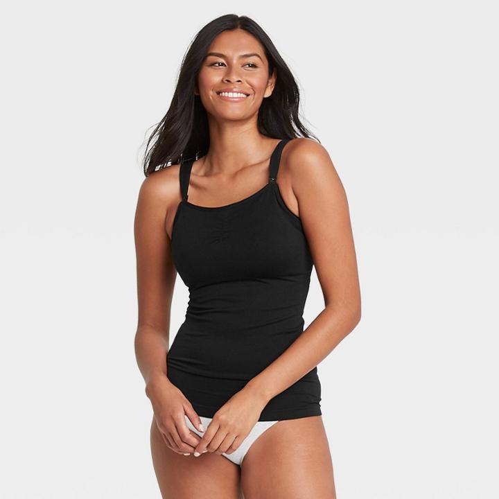 Women's All-in-one Nursing And Pumping Cami - Auden Black