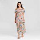 Women's Floral Cold Shoulder Maxi Dress - Lily Star (juniors') Blush