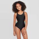 Girls' What A Catch One Piece Swimsuit - Art Class Black