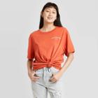 Fifth Sun Women's Monmartre Paris Short Sleeve Graphic T-shirt - Red Brick