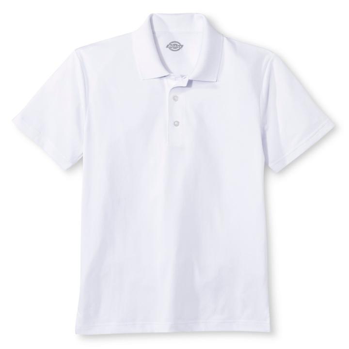 Dickies Young Men's Performance Uniform Polo Shirt - White