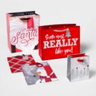 5ct Christmas Gift Bag Red White And Silver - Wondershop