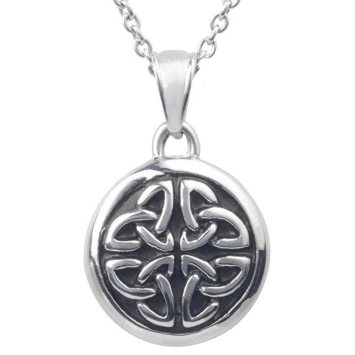 Women's Journee Collection High Polish Celtic Pendant Necklace In Stainless Steel -