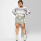 Women's Plus Size Glitter Bodycon Metallic Skirt - Wild Fable