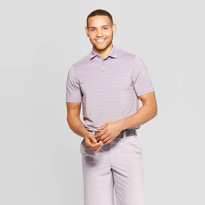 Men's Striped Golf Polo Shirt - C9 Champion Smoked