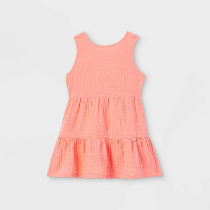 Toddler Girls' Tiered Tank Dress - Cat & Jack Peach