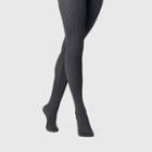 Women's Herringbone Sweater Tights - A New Day Charcoal Heather S/m, Size: Small/medium, Gray