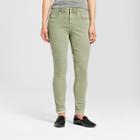 Women's Jeans Curvy Skinny Released Hem - Mossimo Olive Green