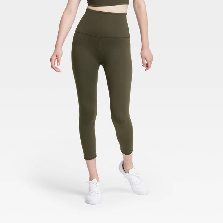 Women's Premium Ultra High-rise 7/8 Leggings 23 - All In Motion Olive Green Xs, Women's, Green Green