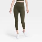 Women's Premium Ultra High-rise 7/8 Leggings 23 - All In Motion Olive Green Xs, Women's, Green Green