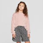 Girls' Chenille Long Sleeve Sweater - Art Class Pink