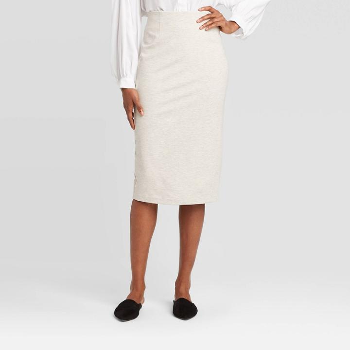 Women's High-rise Midi A-line Skirt - Prologue Cream Xs, Women's, Beige