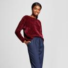 Women's Ribbed Chenille Pullover Sweater - Nitrogen Red