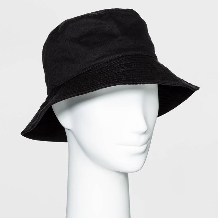 Women's Canvas Bucket Hat - Universal Thread Black