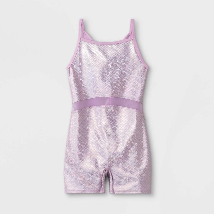 Girls' Shimmer Animal Gymnastics Tank Biketard - Cat & Jack