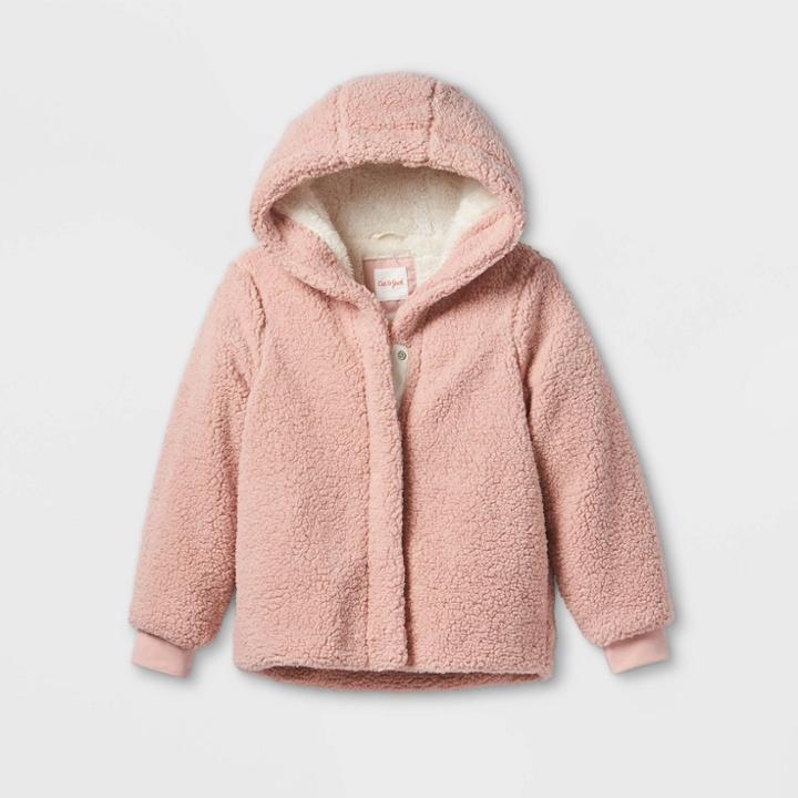 Girls' Sherpa Bomber Jacket - Cat & Jack Pink