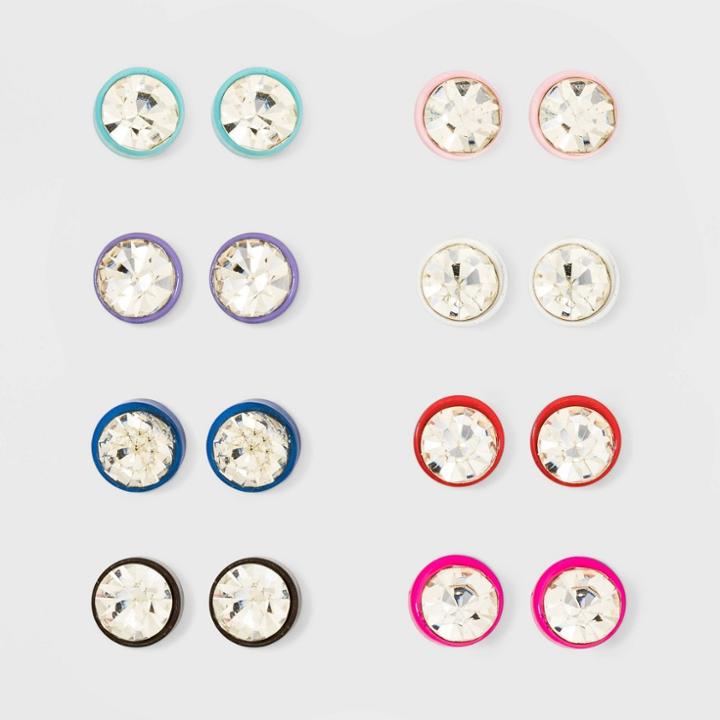 Target Stone And Epoxy Spray Casted Multi Earring Set 9ct - Wild Fable, Size: Small,