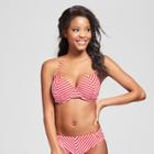 Women's Push-up Underwire Bikini Top - Xhilaration Red Stripe D/dd Cup