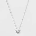No Brand Silver Plated Butterfly Extender Pendant Necklace - Sliver Gray, Women's,