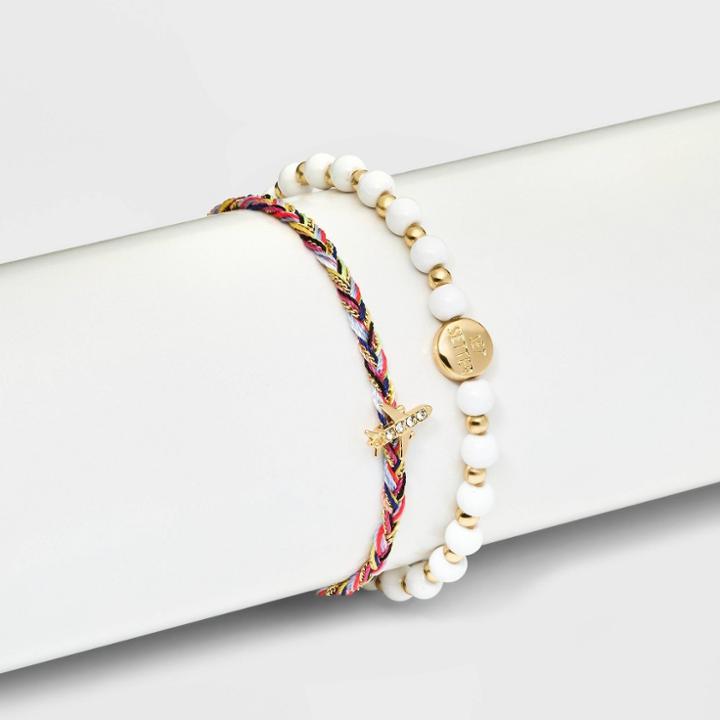 Sugarfix By Baublebar 'jetsetter' Bracelet Set 2pc - White/gold