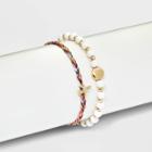 Sugarfix By Baublebar 'jetsetter' Bracelet Set 2pc - White/gold