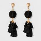 Sugarfix By Baublebar Ball Drop With Tassels Earrings - Black, Women's