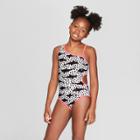 Girls' 'make Waves' Rash Guard Set - Art Class Black